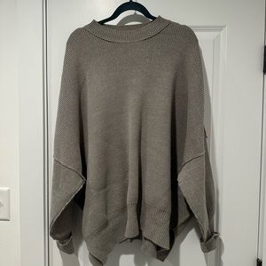 Free people oversized grey sweater in size large